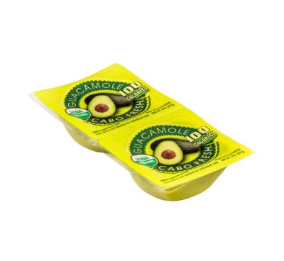 Single-serve guacamole containers