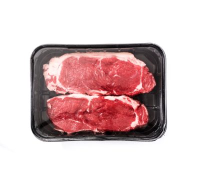 Steaks in packaging
