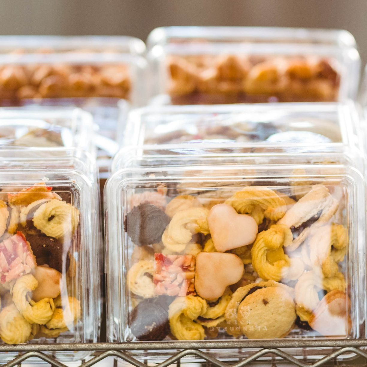Packaged baked goods on the shelf